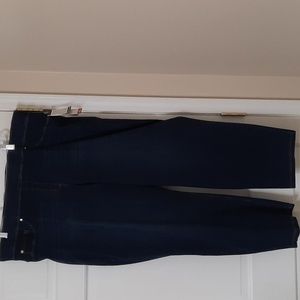 NWT SLIM FACTOR BY INVESTMENTS PLUS SLIM STRAIGHT DENIM JEANS SZ 3X SHORT